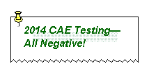 Text Box: 2016 CAE TestingNegative!
